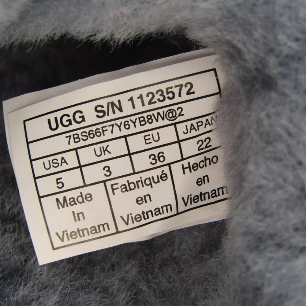 NEW UGG Scuffita Slippers Slip-On Flat Fluffy Cozy Soft Cross-Straps Size 5 - Picture 4 of 8